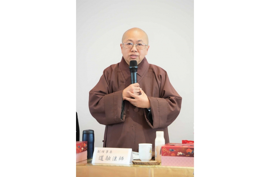 副理事長道融法師祝福大家法喜康帶、道場興隆
