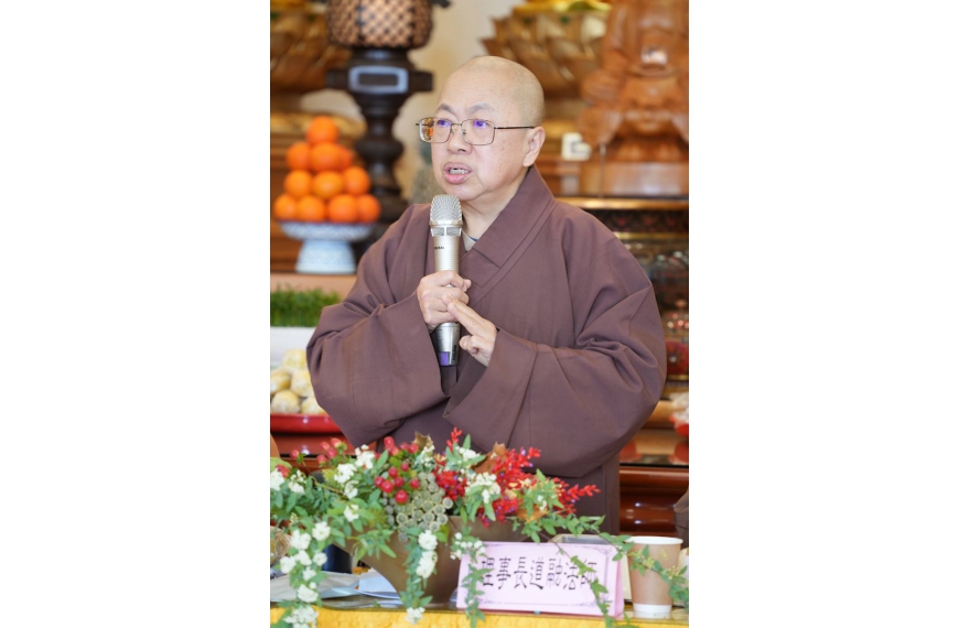理事長道融法師提醒大家要珍惜肉身才能續佛慧命